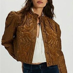 NWT FREE PEOPLE Quinn Quilted Crop Jacket $198 Size large